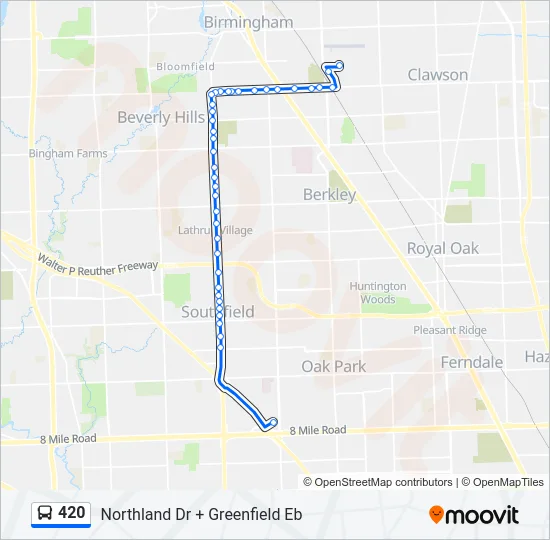 420 Bus Line Map