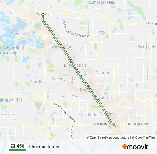 450 Bus Line Map