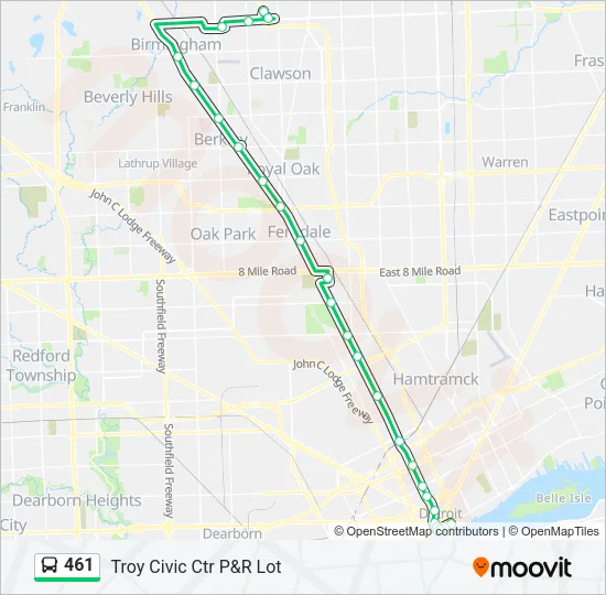 461 Bus Line Map