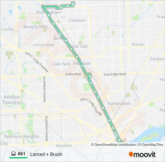 461 Bus Line Map