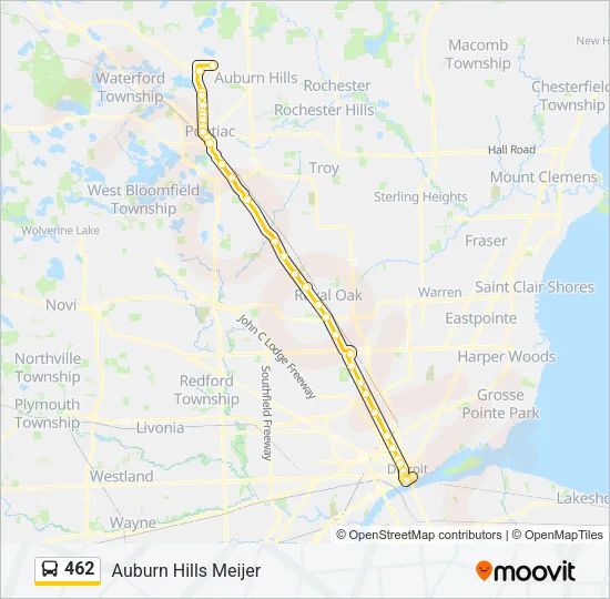 462 Bus Line Map