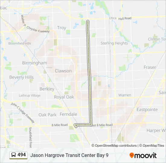 494 Bus Line Map