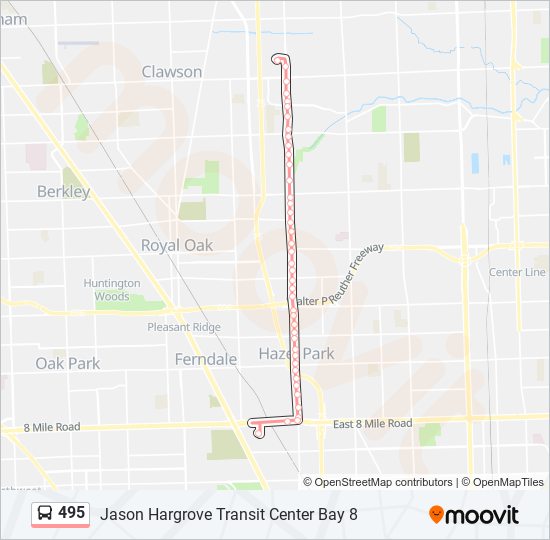 495 Bus Line Map