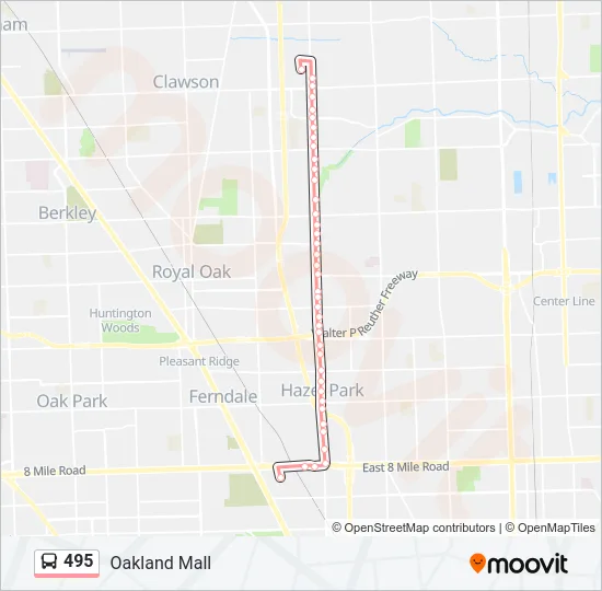 495 Bus Line Map