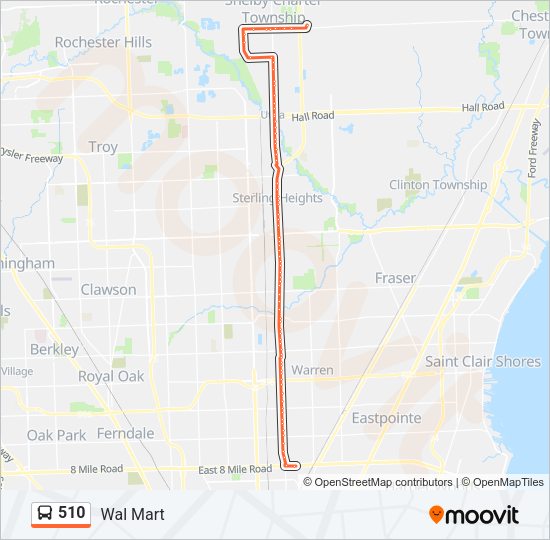 510 Bus Line Map