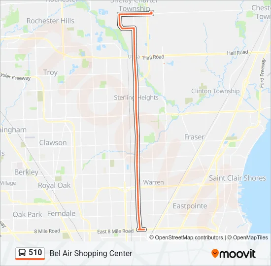 510 Bus Line Map