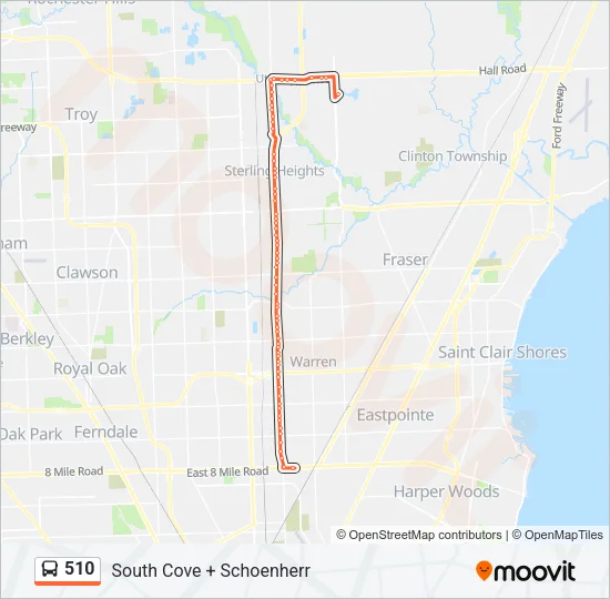 510 Bus Line Map