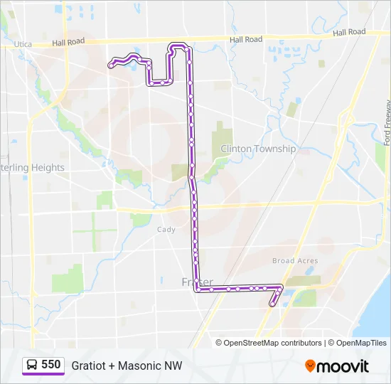 550 Bus Line Map