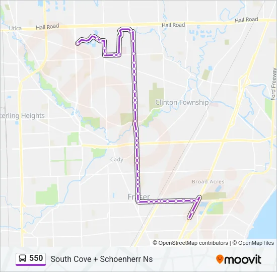 550 Bus Line Map