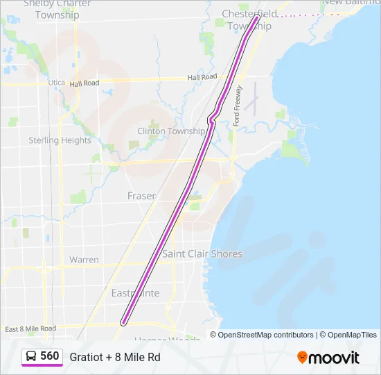 560 Bus Line Map
