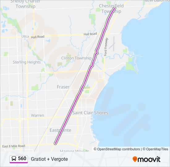 560 Bus Line Map