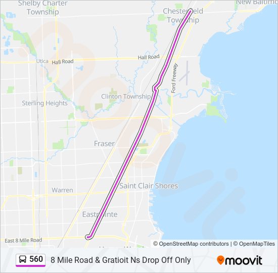 560 Route: Schedules, Stops & Maps - 8 Mile Road & Gratioit Ns Drop Off  Only (Updated)