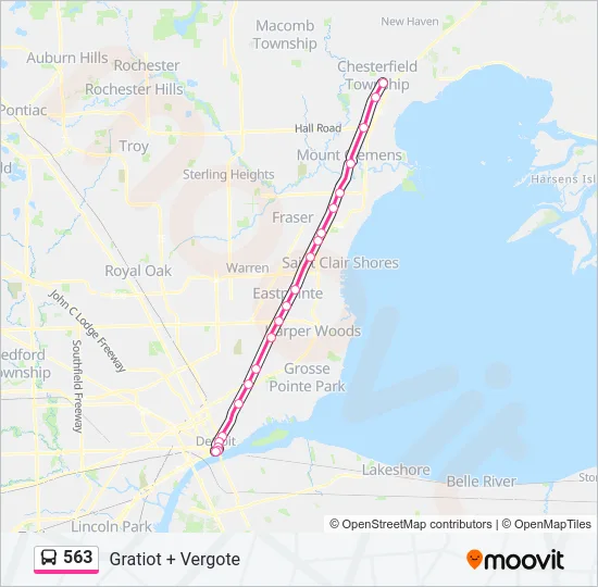 563 Bus Line Map