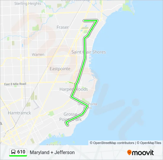 610 Bus Line Map