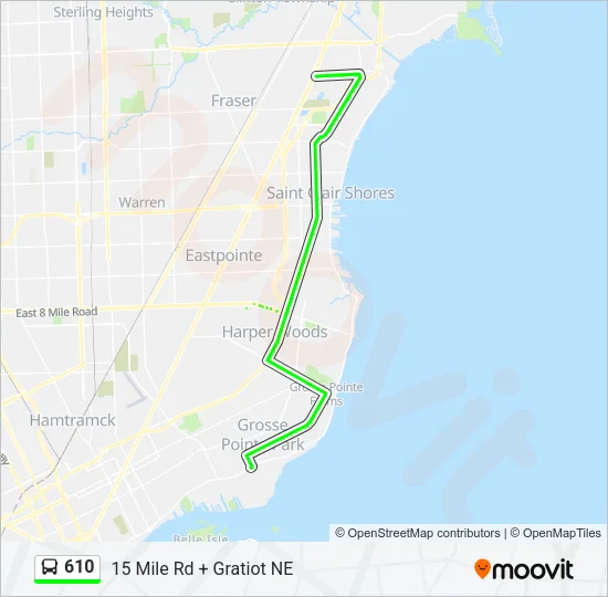 610 Bus Line Map