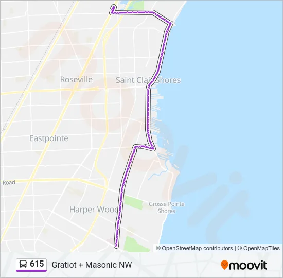 615 Bus Line Map