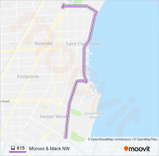 615 Bus Line Map