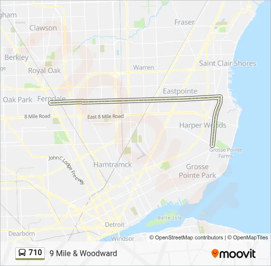 710 Bus Line Map