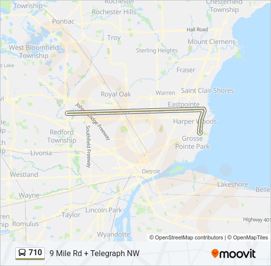 710 bus Line Map