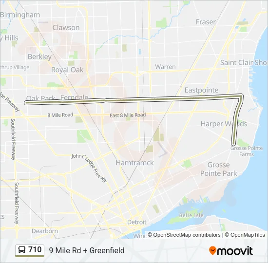 710 Bus Line Map