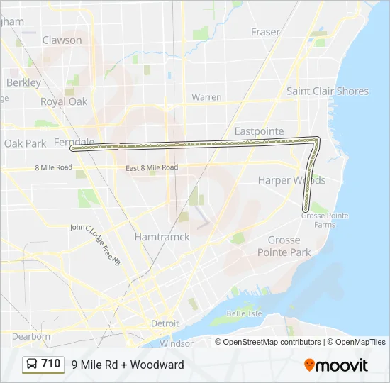 710 Bus Line Map