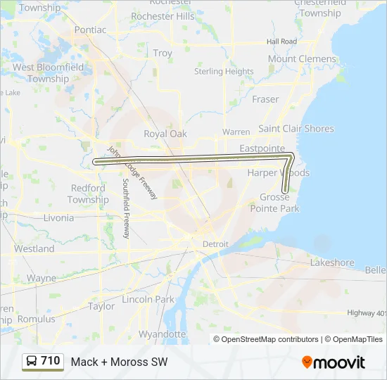 710 Bus Line Map