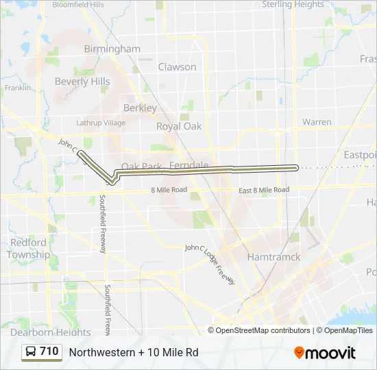 710 Bus Line Map