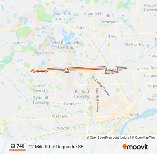 740 Bus Line Map