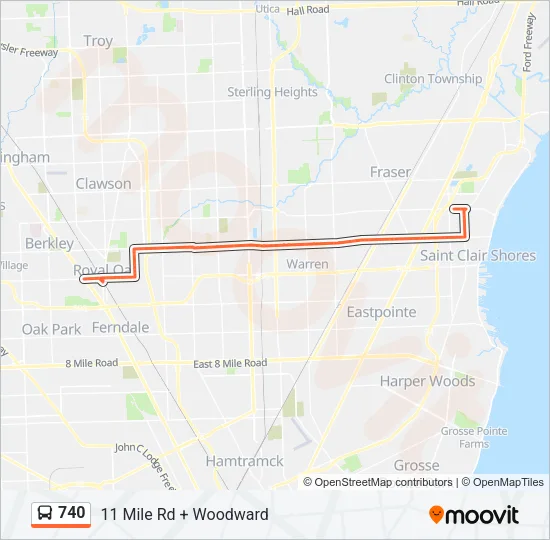 740 Bus Line Map