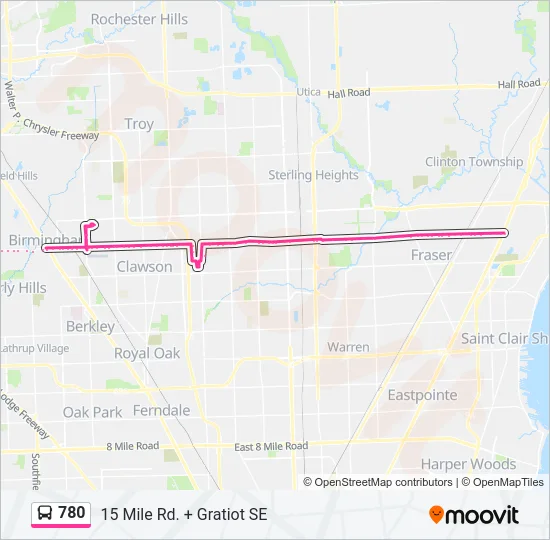 780 Bus Line Map