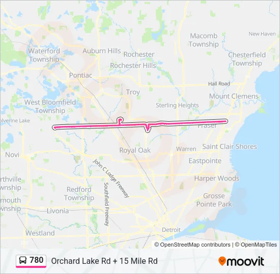 780 Bus Line Map