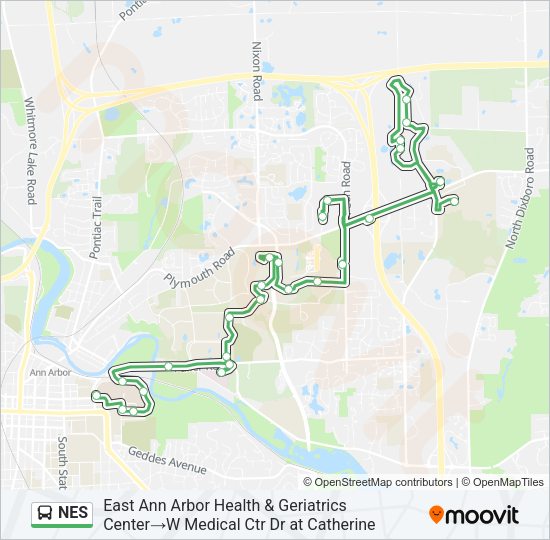 NES Bus Line Map