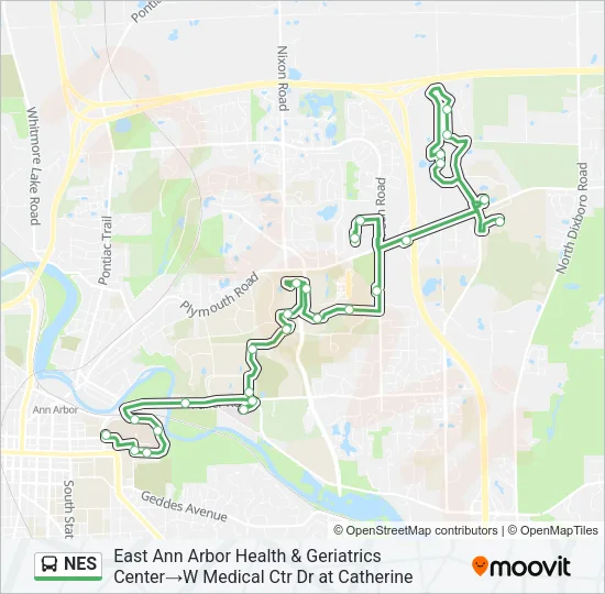 NES Bus Line Map