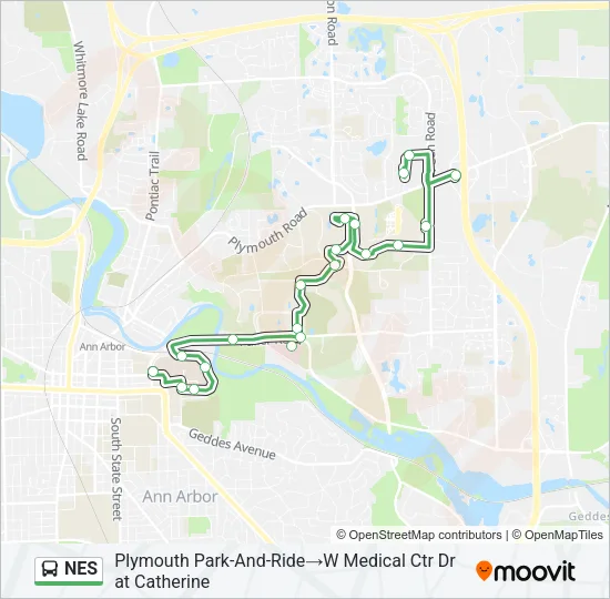 NES Bus Line Map