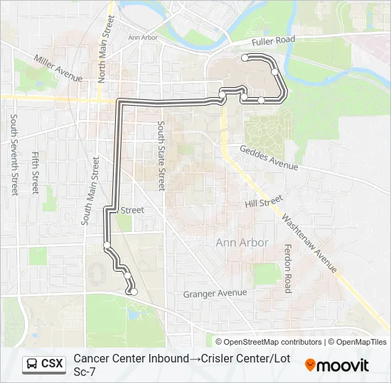 CSX Bus Line Map