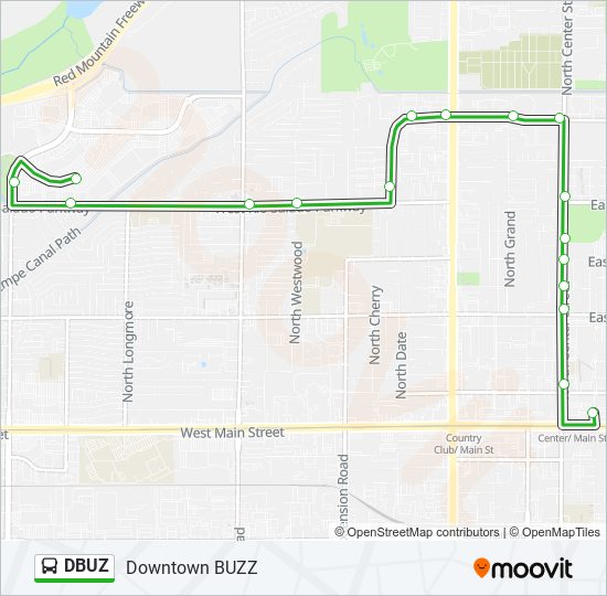 Mapa de DBUZ de autobús