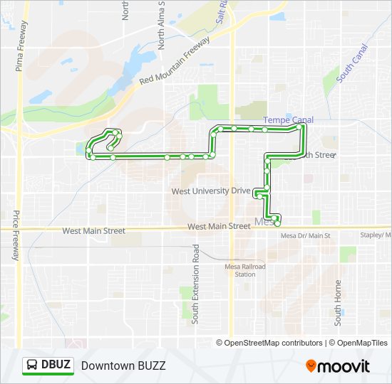 DBUZ Bus Line Map