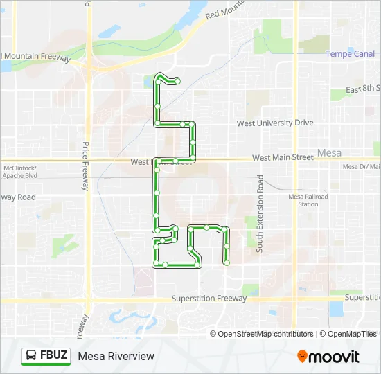 FBUZ Bus Line Map