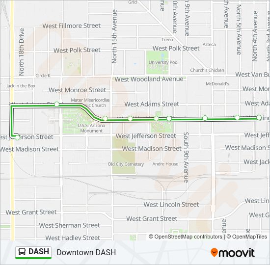 DASH Bus Line Map