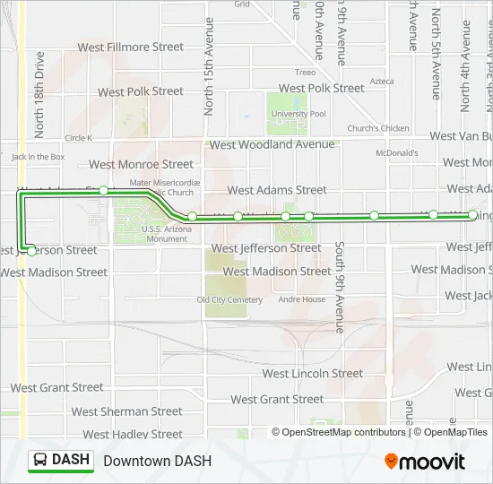 DASH Bus Line Map