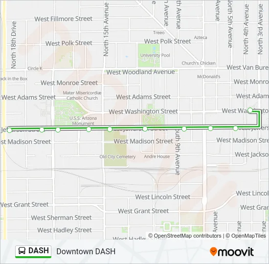 DASH Bus Line Map
