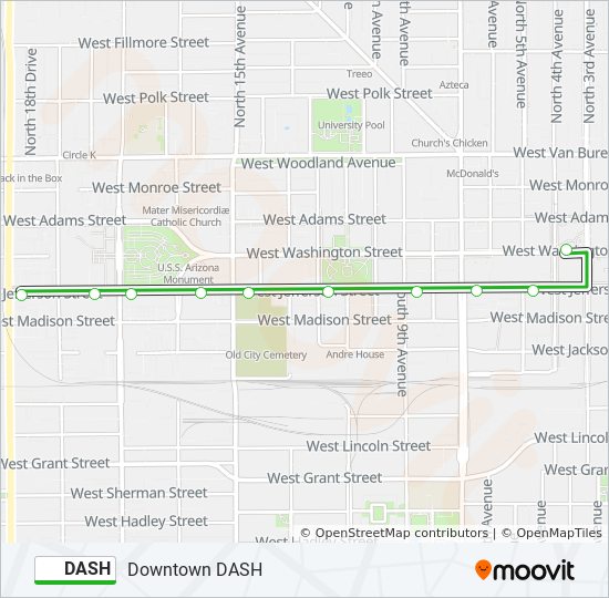 DASH bus Line Map