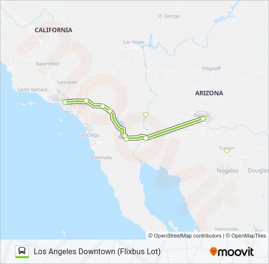 FLIXBUS 2054 Bus Line Map