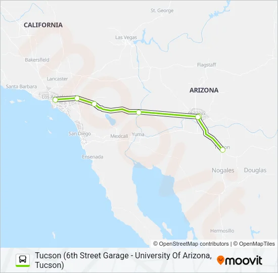 FLIXBUS 2054 Bus Line Map