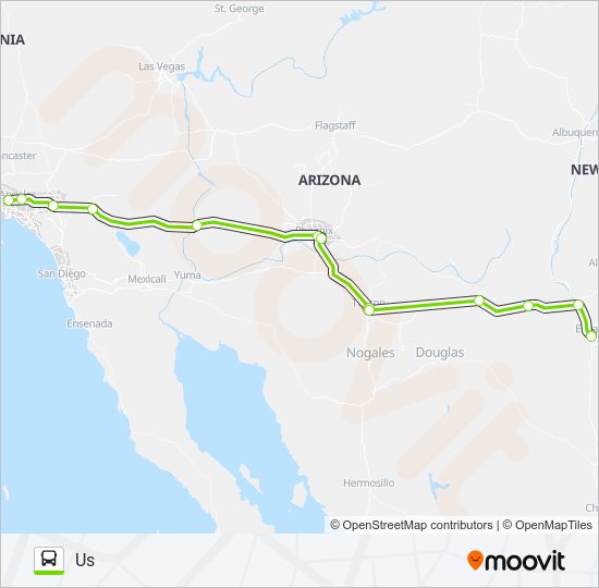 FLIXBUS N2203 bus Line Map