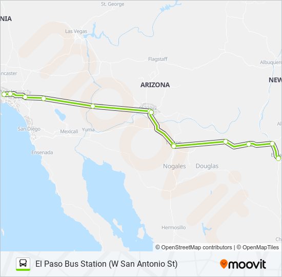 FLIXBUS N2203 bus Line Map