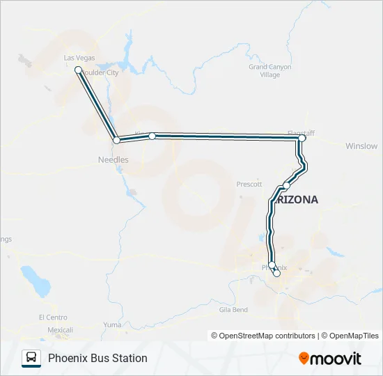 GREYHOUND US1020 Bus Line Map