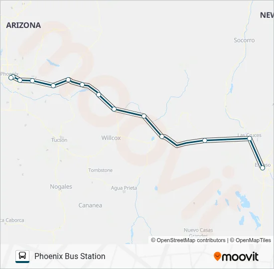 GREYHOUND US1030S Route: Schedules, Stops & Maps - Phoenix Bus Station ...