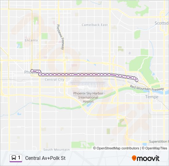 1 bus Line Map