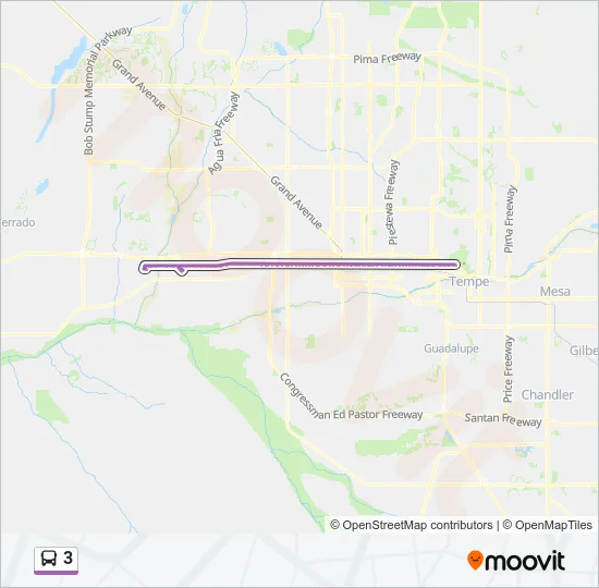 3 Bus Line Map